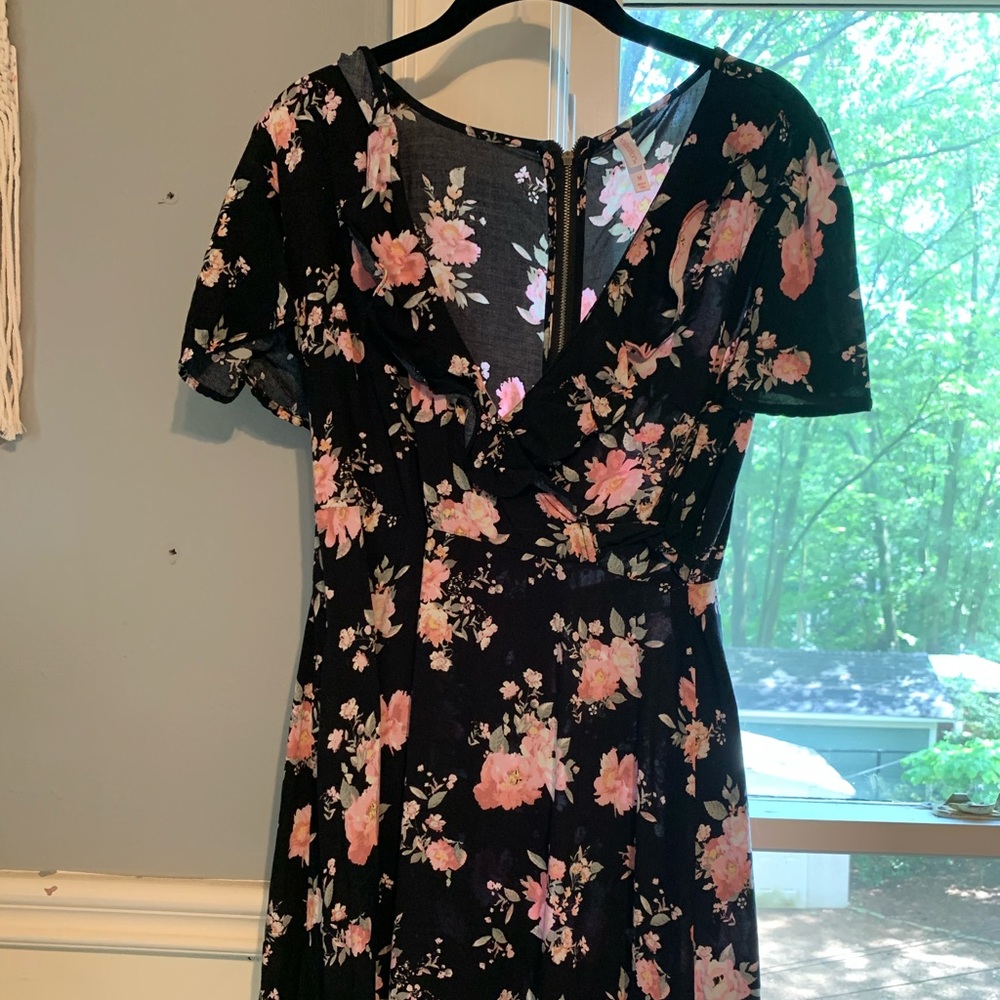 Floral short summer dress